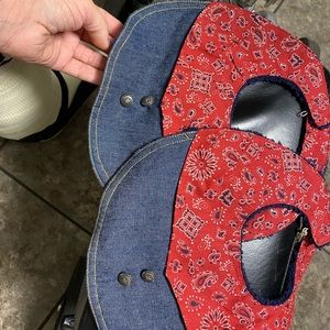 Mud pie baby bibs bandana denim
